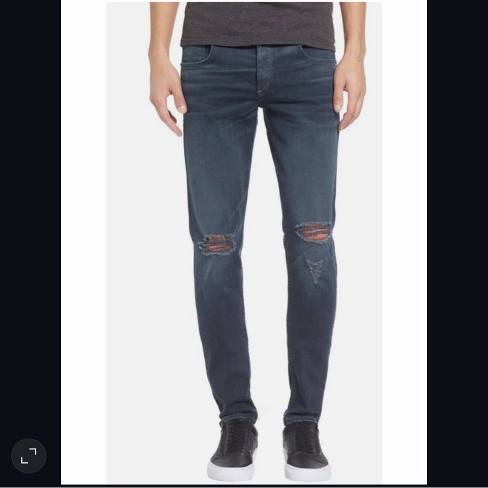 rag bone Fit 1 Extra Slim Jeans Mens 31x32 Filmore Wash Distressed‎ Button Fly